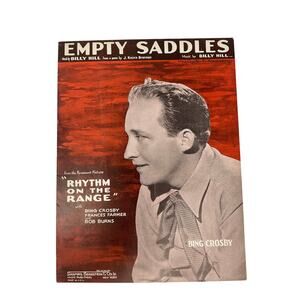 Empty Saddles Sheet Music 1936 Rhythm On The Range Bing Crosby‎ Brennan Hill